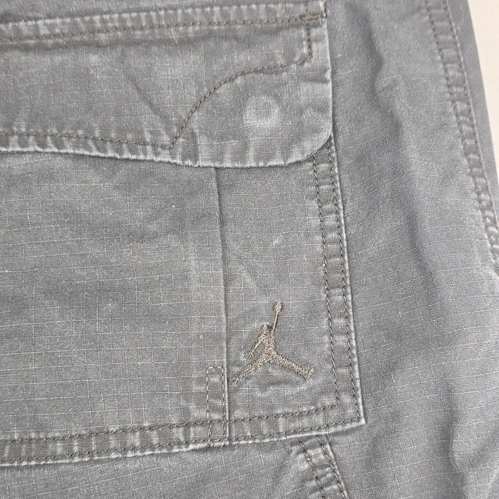 Vintage Air Jordan Shorts Mens Size 40 Black Cargo Ripstop Casual Bottoms